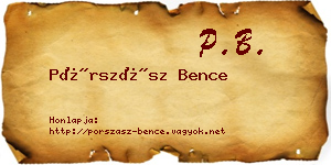 Pórszász Bence névjegykártya